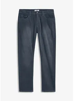 Regular Fit-bukse i vasket kordfløyel med stretch, Straight, bonprix