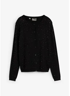 Cardigan med glitterstener, bonprix