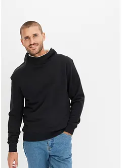 Termo-sweatshirt med hette og glidelås, varmt fôr, bonprix