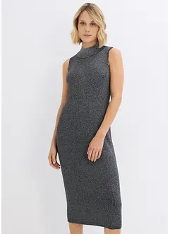 Strikket kjole med lurex, bonprix