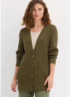 Ribbestrikket cardigan, bonprix