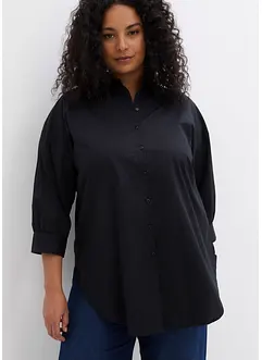 Oversized bluse av bomull med 3/4-lang arm, bonprix