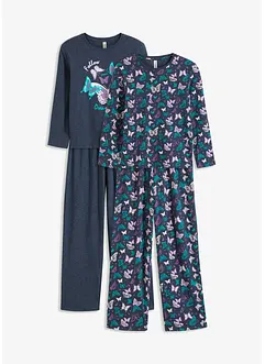 Pyjamas med økologisk bomull (2-pack), bonprix