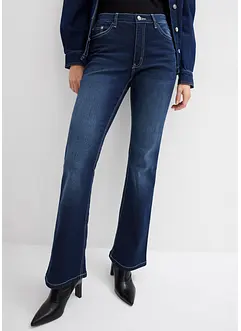 Bootcut jeans med høyt liv og stretch, bonprix