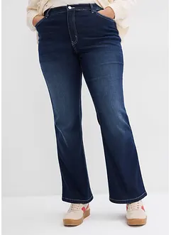 Bootcut jeans med høyt liv og stretch, bonprix