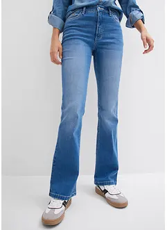 Bootcut jeans med høyt liv og stretch, bonprix