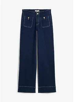 Wide Leg Jeans Mid Waist, stretch, bonprix