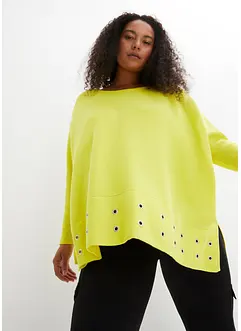 Poncho-genser med maljer, bonprix