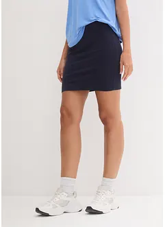 Jerseyskjørt i økologisk bomull med stretch (2-pack), bonprix