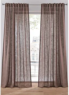 Gardiner i strukturmateriale (2-pack), bonprix