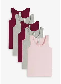 Singlet med myk bomull (5-pack), bonprix