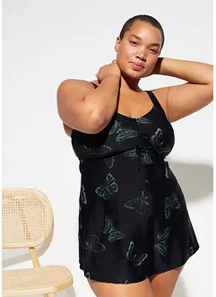 Lang tankini med V-hals (2-delt sett), bonprix