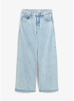 Wide Leg-jeans High Waist, cropped, bonprix