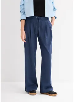Bukse med legg og nålestriper, bonprix