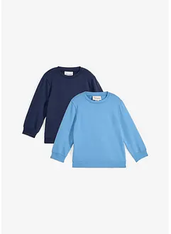 Sweatshirt i myk bomullsmiks (2-pack), bonprix