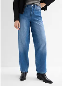 Baggy jeans, Mid Waist i lett og mykt materiale, bonprix