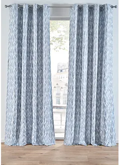 Jacquard-gardin med bladmønster (1-pack), bonprix