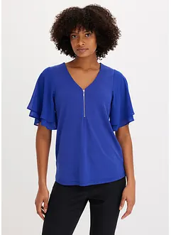 Topp med chiffonermer, bonprix