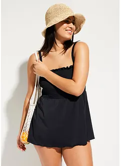 Bandeau tankini med vaflet topp (2-delt sett), bonprix