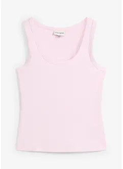 Ribbet singlet i myk viskose, bonprix