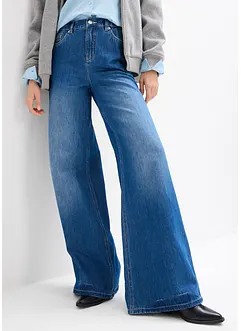 Wide Leg-jeans, High Waist, komfortlinning, bonprix