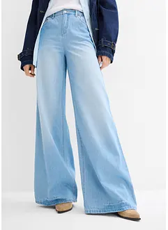 Wide-Leg-jeans, High Waist, Full Length, komfortlinning, bonprix