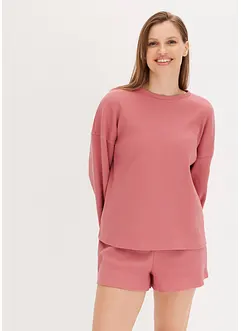 Loungewear-kosedress med shorts i vaflet jersey, bonprix