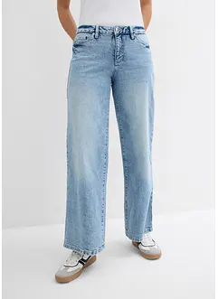 Wide-Leg-jeans, Mid Waist, Full Length, bonprix