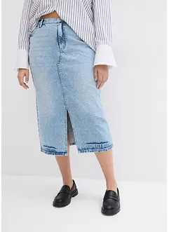 Midiskjørt i denim, bonprix