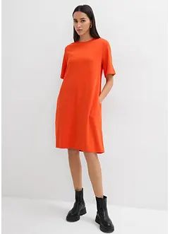 Trikotkjole i A-modell og viskosemiks, bonprix