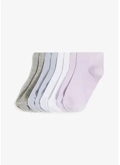 Sneakerssokker med ribbemønster og økologisk bomull (8-pack), bonprix