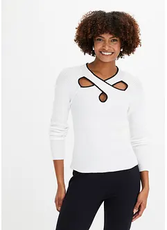 Kort, finstrikket genser, bonprix