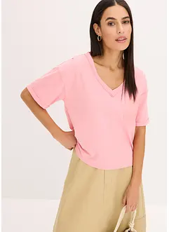 Oversized topp i ren bomull, bonprix