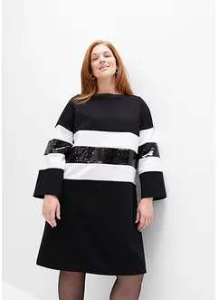 Punto-kjole med paljetter, bonprix