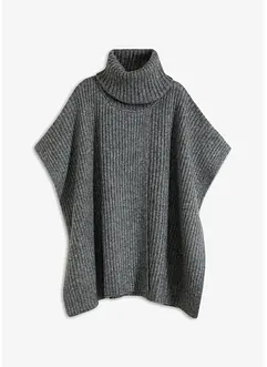 Poncho-genser med ullandel, bonprix