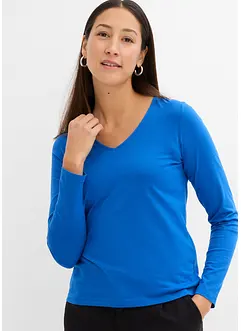 Langermet topp i økologisk bomull, bonprix