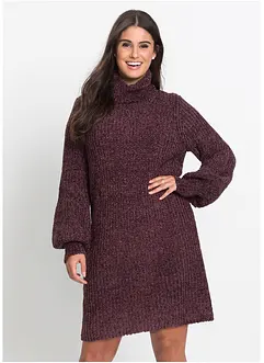 Strikket kjole i chenille av resirkulert polyester, bonprix