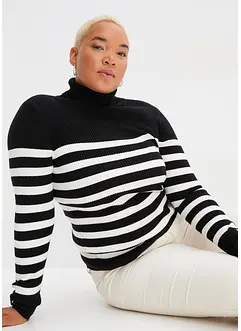 Høyhalset genser i viskosemiks, bonprix