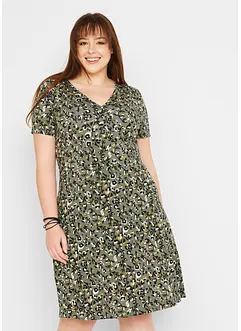 Trikotkjole i lett viskosemiks, bonprix