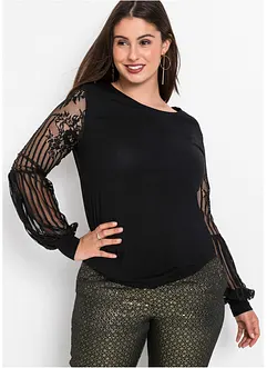 Langermet topp i viskosemiks, bonprix