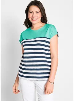 Topp i flammegarn, kort arm, bonprix