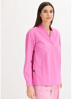 Tunika i poplin med knapper, bonprix