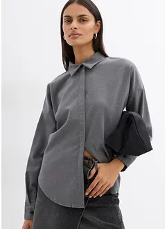 Oversized, vendbar bluse med viskose, bonprix