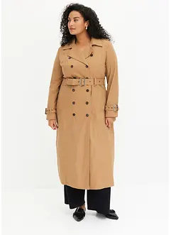 Lang trenchcoat med belte, bonprix