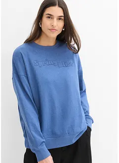 Oversized sweatshirt i myk bomullsmiks, bonprix