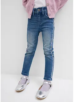 Skinny-jeans med paljettbånd langs siden, bonprix