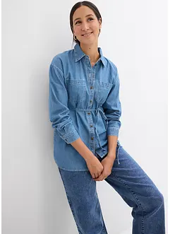 Mamma-jeansskjorte i ren bomull, bonprix
