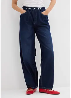 Barrel-jeans Mid Waist, med knapper, bonprix