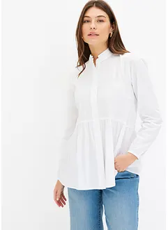 Lang bluse med rynking, bonprix
