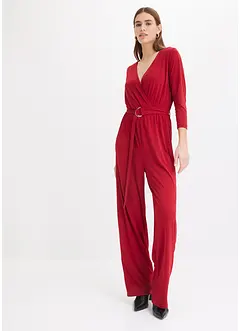 Jumpsuit med belte og 3/4-lange ermer, bonprix